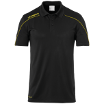 uhlsport Stream 22 Polo Shirt schwarz/limonengelb
