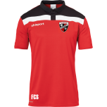 uhlsport FC Stetten/Salmendingen Offense 23 Polo Shirt rot/schwarz/weiß