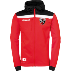 uhlsport FC Stetten/Salmendingen Offense 23 Multi Hood Jacket rot/schwarz/weiß