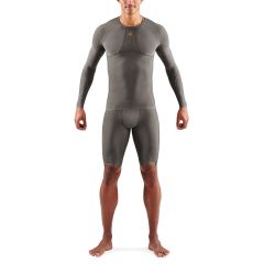 Skins Mens 5-Series Compression Long Sleeve Top (charcoal)