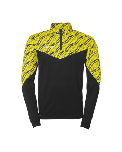 uhlsport Progressive 28 1/4 Zip Top schwarz/limonengelb