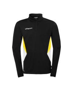 uhlsport Equipe 29 1/4 Zip Top schwarz/weiß/limonengelb