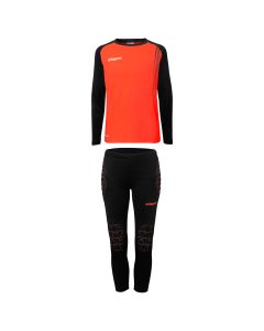 uhlsport Impulse Torwart Set Junior fluo rot/schwarz