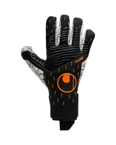 uhlsport Speed Contact Supergrip+ Finger Surround Torwarthandschuhe schwarz/weiß/fluo orange