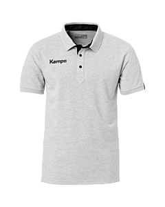 Kempa Prime Polo Shirt grau mélange/schwarz