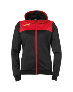Kempa Emotion 2.0 Kapuzenjacke Women schwarz/rot/gelb
