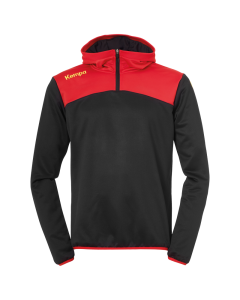 Kempa Emotion 2.0 Quarter Zip Hoody schwarz/rot/gelb