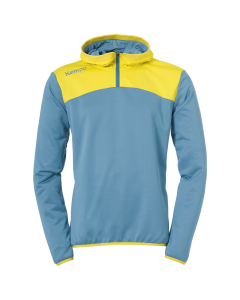 Kempa Emotion 2.0 Quarter Zip Hoody dove blau/limonengelb