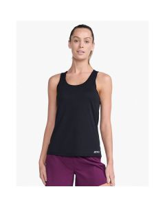 2XU Womens Aero Singlet Tanktop - black/silver reflective