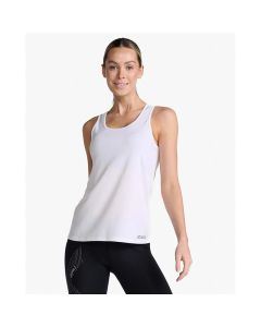 2XU Womens Aero Singlet Tanktop - white/silver reflective