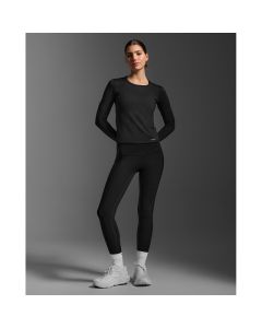 2XU Womens Ignition Grid Base Layer - black/silver reflective