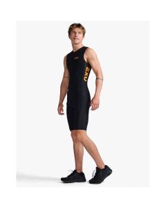2XU Mens Propel Swimskin black/turmeric