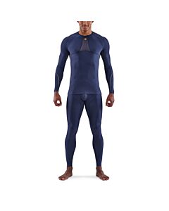 Skins Mens 5-Series Compression Long Sleeve Top (navy blue)