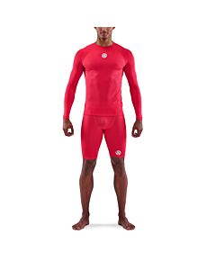 Skins Mens 1-Series Compression Long Sleeve Top (red)