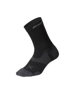 2XU Unisex Vectr Cushion Crew Socks, black/titanium