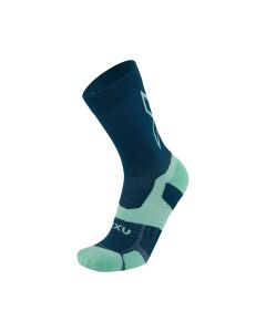 2XU Unisex Vectr Light Cushion Crew Socks - majol/jelly mint