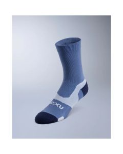 2XU Unisex Vectr Light Cushion Crew Socks - indigo/midnight