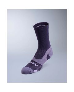 2XU Unisex Vectr Light Cushion Crew Socks - velvet purple/dusted grape