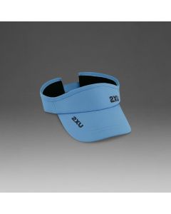 2XU Unisex Run Visor- azure blue/black
