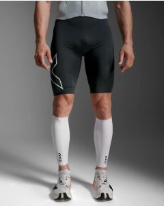 2XU Light Speed Areo Calf Sleeves - white/black