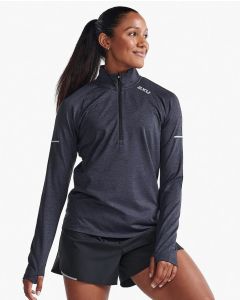 2XU Womens Aero 1/2 Zip black/silver reflective