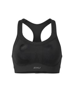 2XU Womens Light Speed High Impact Bra - black/silver reflective