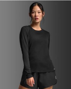 2XU Womens Aero Mesh Long Sleeve black/silver reflective